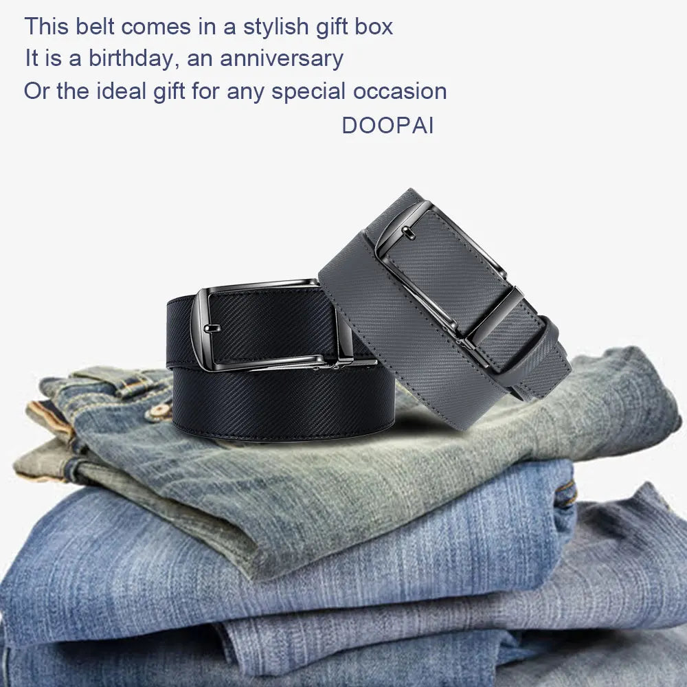 Mens Belt Genuine Leather Luxury Belt Metal Automatic Alloy Buckle Fashion Ratchet Belts for Men Cowhide High Quality Belt