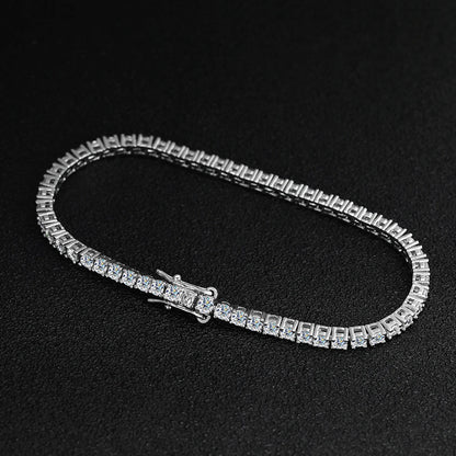 2mm D Color Moissanite Tennis Bracelets for Woman Man Sparkling Diamonds with GRA s925 Sterling Sliver Hip Hop Bracelet