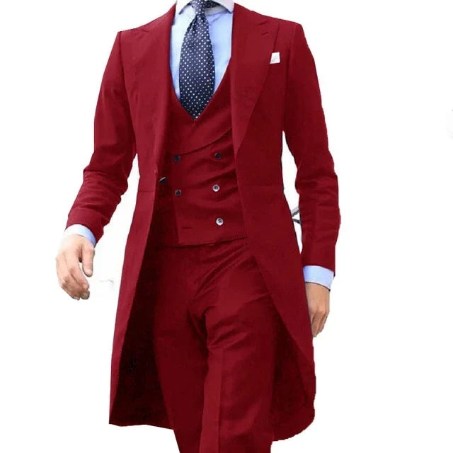 CustomizedNew Silver And Black Business Formal Men Suit Groom Groomsman Wedding Party Prom Male Tuxedos 3 Piece Set Blazer Vest