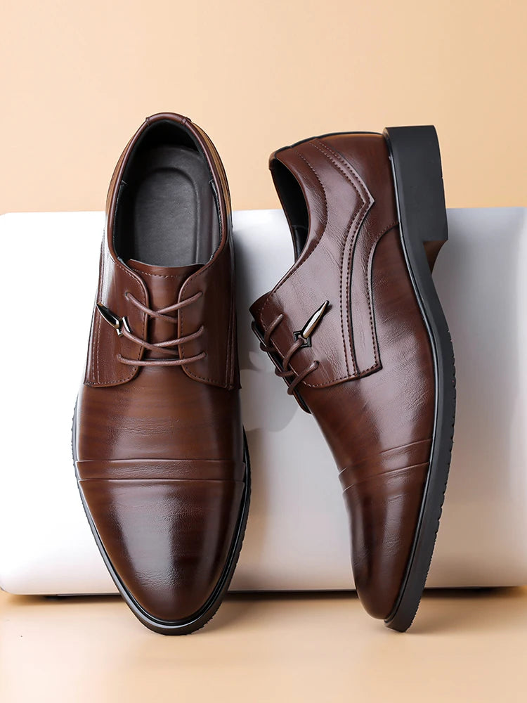 Fashion Business Dress Men Shoes Classic Leather Men's Formal Shoes Comfortable Slip On Dress Shoes Men Oxfords Size 47 48