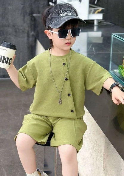 Summer Shirts Fashion Children 8 To 14 Years Casual Clothes 4 Clothing Toddler Boy Boys 7 Kids Set Boy's Suit Child Outfit Boys'