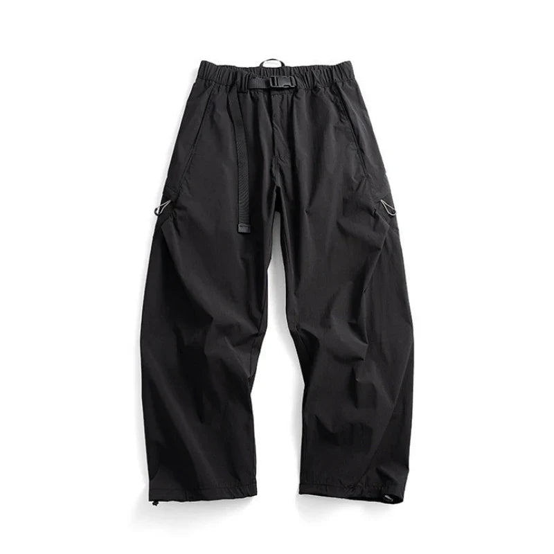 Mens Outdoor Water Resistant Quick Dry Cargo Jogger Pants Loose Fit Lightweight Breathable Streetwear Trendy Summer Casual Baggy