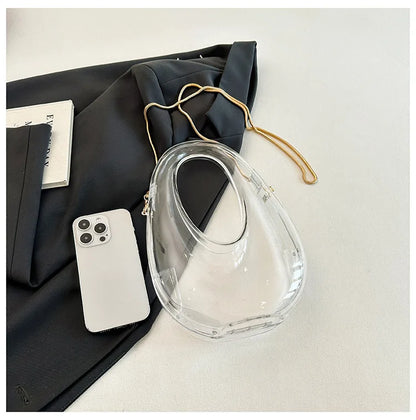 Acrylic Going Out Handbag Ins Famous Fashion Glossy Women's Dinner Bags Diagonal Span Wrist Bag Shoulder Messenger Bag