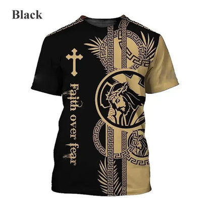 Jesus Love Every Christian 3D Printing T-shirt Summer Fashion Jesus Pattern Men's Women's Short Sleeve Casual Tshirt Ropa Hombre