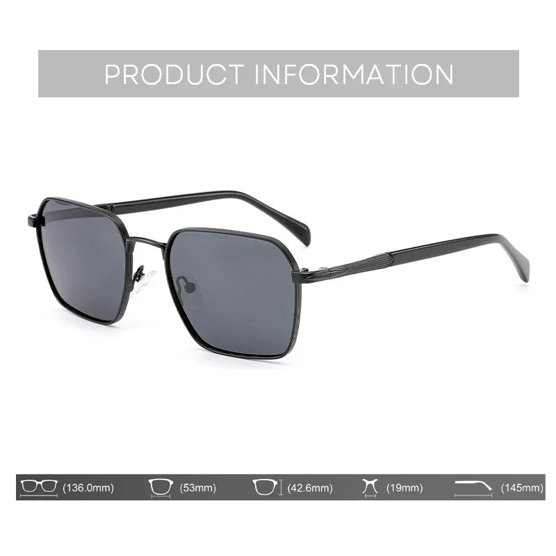 Trend Polarized Prescription Sunglasses Men Popular Metal Uv400 Protection Pilot Corrective Sun Glasses
