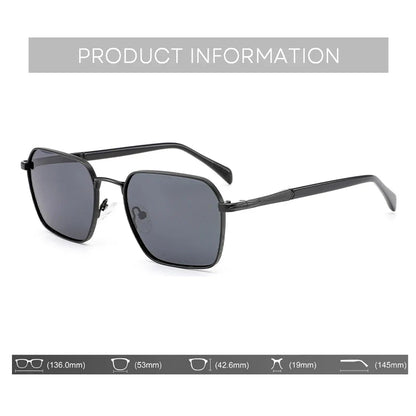 Trend Polarized Prescription Sunglasses Men Popular Metal Uv400 Protection Pilot Corrective Sun Glasses