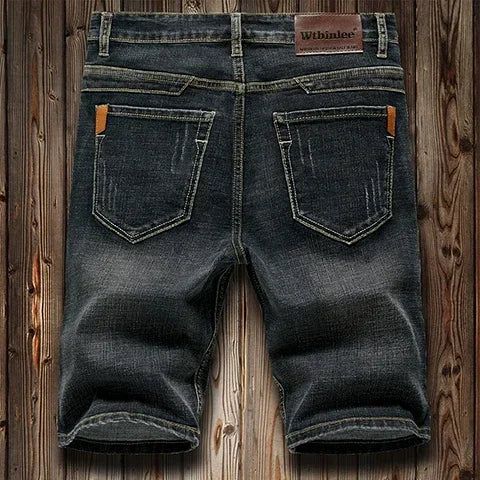 2026 Summer Shorts Jeans Men Denim Pants Stretch Dark Blue Fashion Design Men's Jeans Slim Straight Male Short Jeans Hombre