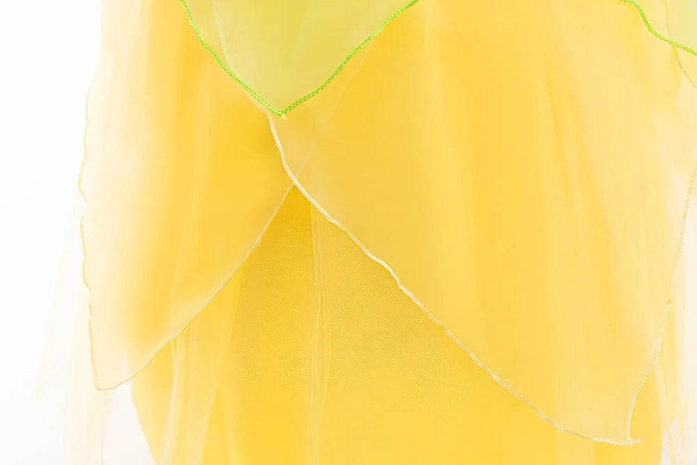 2026 Fairy Tale Fancy Princess and Frog Costume Play Tiana Ball Gown with Gloves Deluxe Suspender Dress 2 4 5 7 8Y Girl Carnival