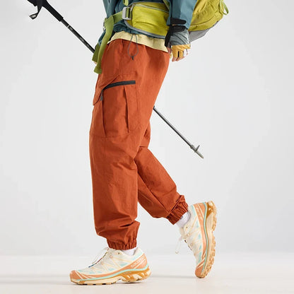 Men Water-repellent Hiking Pants Autumn Mountaineering Cargo Pants Breathable Fishing Camping Cycling Trekking Trousers