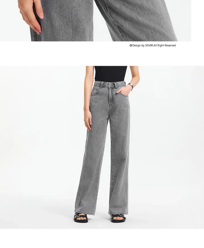 Semir Jeans Women Cool Feeling Wide Leg 2025 New Summer Leg-Lengthening Floor-Length Pants Trendy for Fashionable Style
