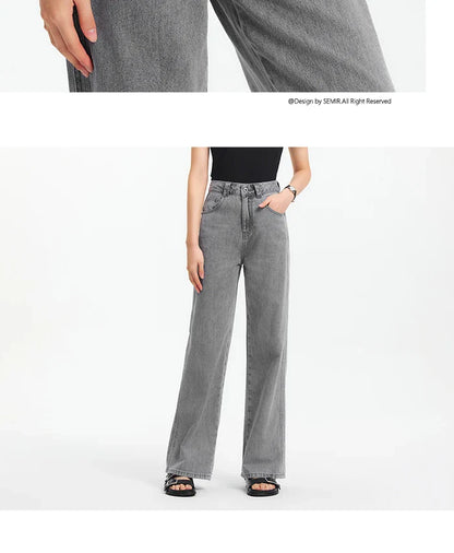 Semir Jeans Women Cool Feeling Wide Leg 2025 New Summer Leg-Lengthening Floor-Length Pants Trendy for Fashionable Style