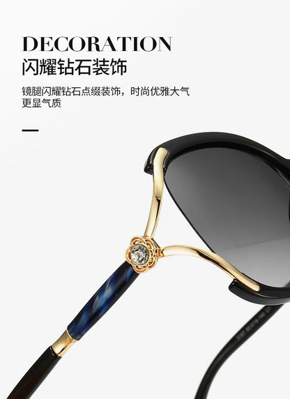 2026 Fashion High-End Women's Polarized Sunglasses Oversize Mode Retro Sunglasses Glasses Outdoor Sun Protection UV Protection