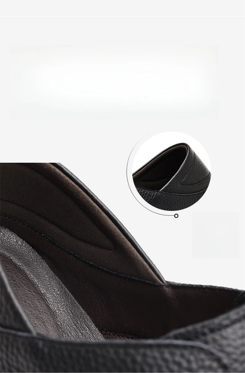 Men Formal Leather Shoes Black Pointed Toe Men Loafers Party Office Business Casual Shoes for Men Oxford Shoes Mens Dress Shoe