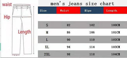2025 New Business Men's Jeans Casual Straight Stretch Fashion Classic Blue Black Work Denim Trousers Male Brand Clothing S-3XL