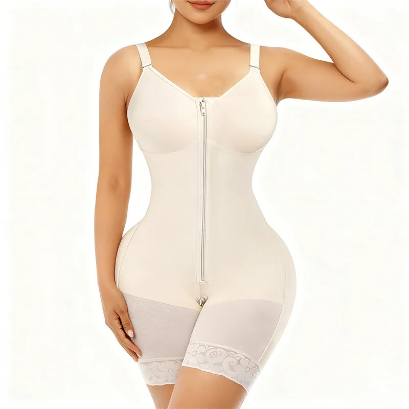 Fajas Colombianas Detachable Straps Full Body Shaper Tummy Slimming Postpartum Stage 3 Girdle Push Up Butt Lifter Shapewear