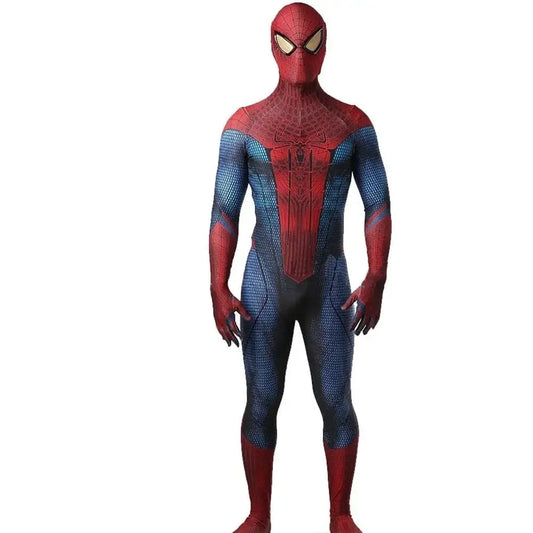 Halloween Men Adults TASM 1 Spider Cosplay Costume The Amazing SuperHero Zentai Suit Bodysuit Man Party Jumpsuit