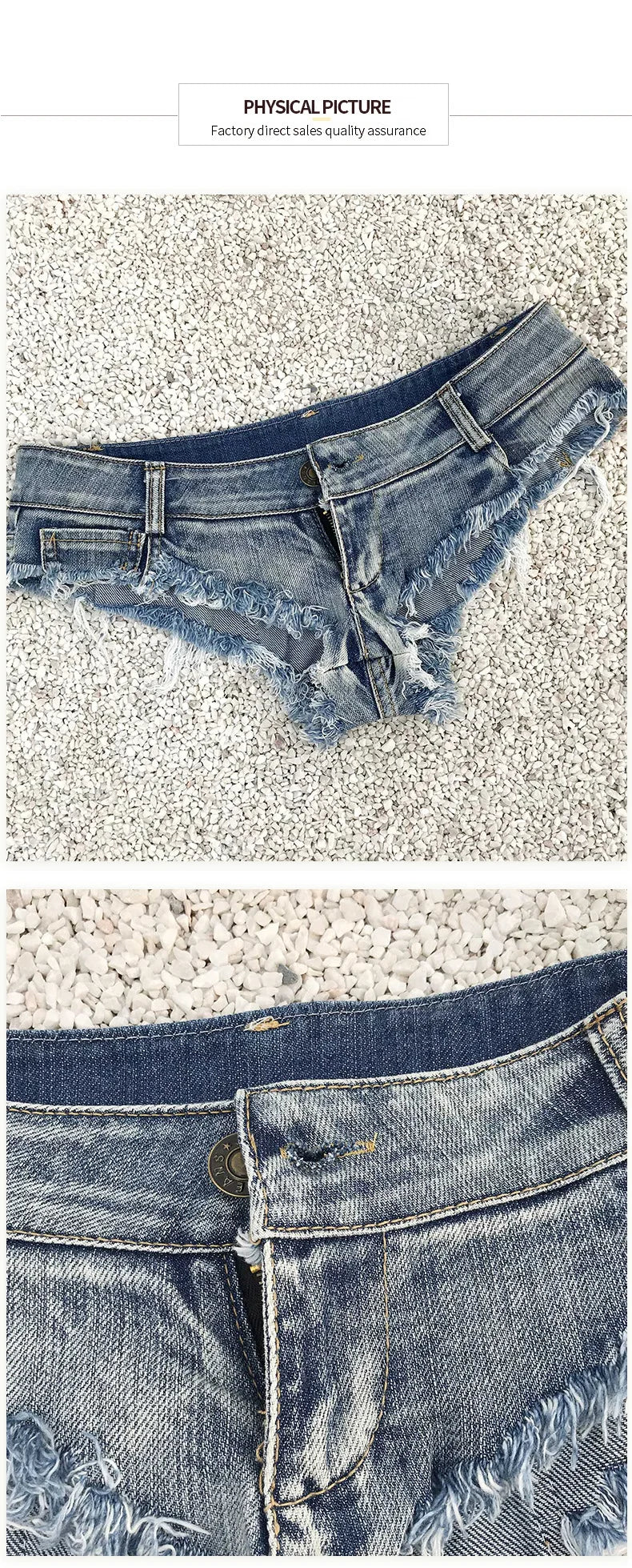 New Sexy Summer Denim Shorts Hot Pants Women's Low Rise Stretch Mini Denim Shorts Beach Party Clubwear