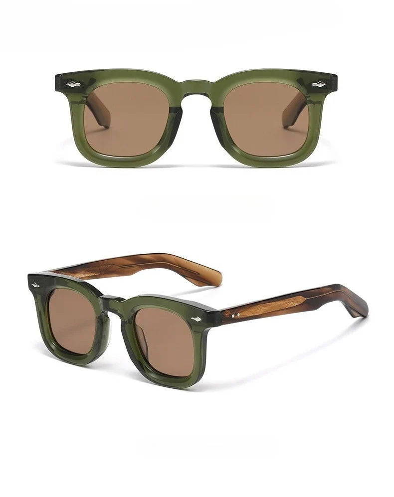 2025 Fashion Retro Handmade Acetate Women Polarized Sunglasses Outdoors UV Protection Men Sunglasses Support Prescription Lenses