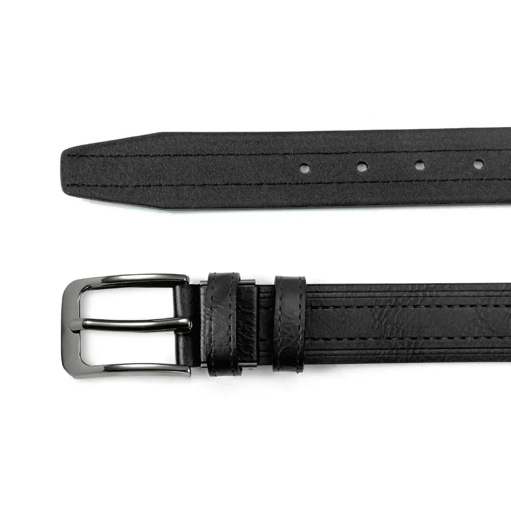 Men's Leather Fashion Classic Belt Metal Pin Buckle Casual Men's PU Leather Alloy Pin Square Buckle Belt Business Belts