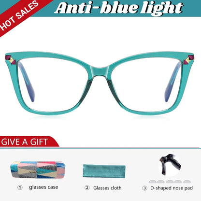 Usual Cat Eye Myopia Prescription Glasses Hyperopia Women Reading CR39 Anti Blue Light Optical Eyeglasses Frame PFD2127