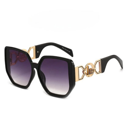New Oversized Sunglasses Square Anti Blue Light Glasses Luxury Leopard Print Design Advanced All Match Unisex Glasses Eyeglasses