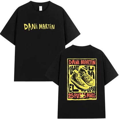 Rapper Dani Martin Tour 2025-2026 Merch T Shirts Men's Pop Music Clothing Short Sleeve T-shirt Man Hip Hop Gothic Vintage Tshirt