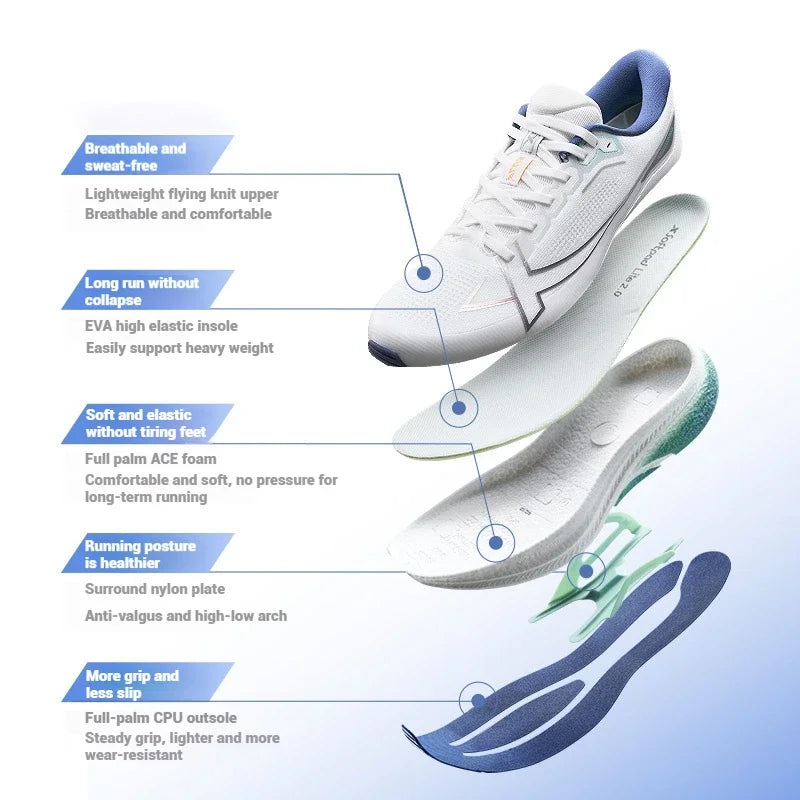 2000km Plus Running Shoes 2025 New Spring Comfortable Anti-slip Cushioned Men's Training Jogging Sneakers 875319110001