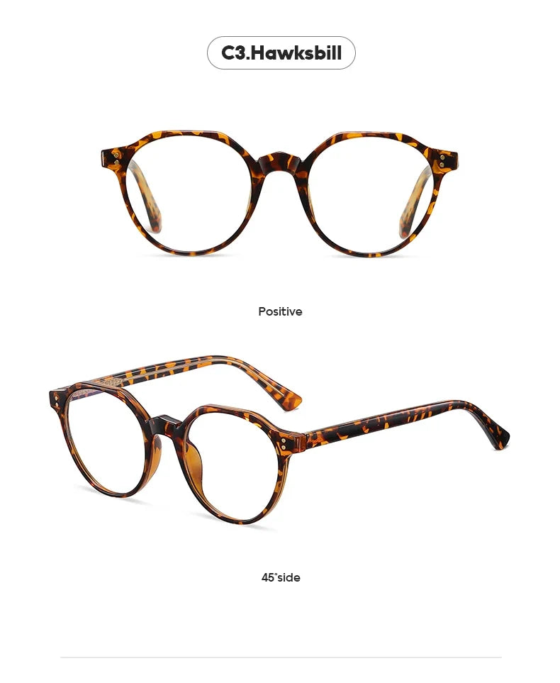 Simple Fashion Geometric Polygonal Personalized Design Blue Light Reading Glasses Customizable Prescription PFD2084