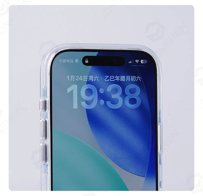 Luxury Transparent For Magsafe Magnetic Case For iPhone 17 Pro Max 17pro Technology Style Metal Lens Protection Clear Hard Cover