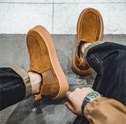 Male Chelsea Shoes Spring Autumn High Cut Platform Men's Booties Boots Classic New Size 44 Trendy 2025 Quality Hot Selling Cheap