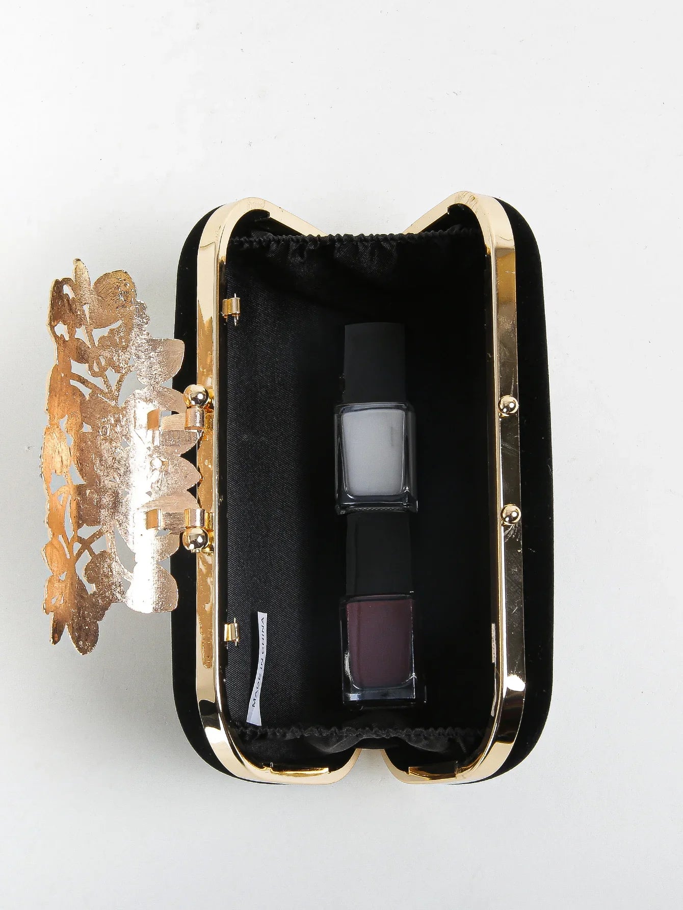 Rhinestone Clutch Bag with Crystal Floral Clasp Women Evening Handbag Formal Party Purse