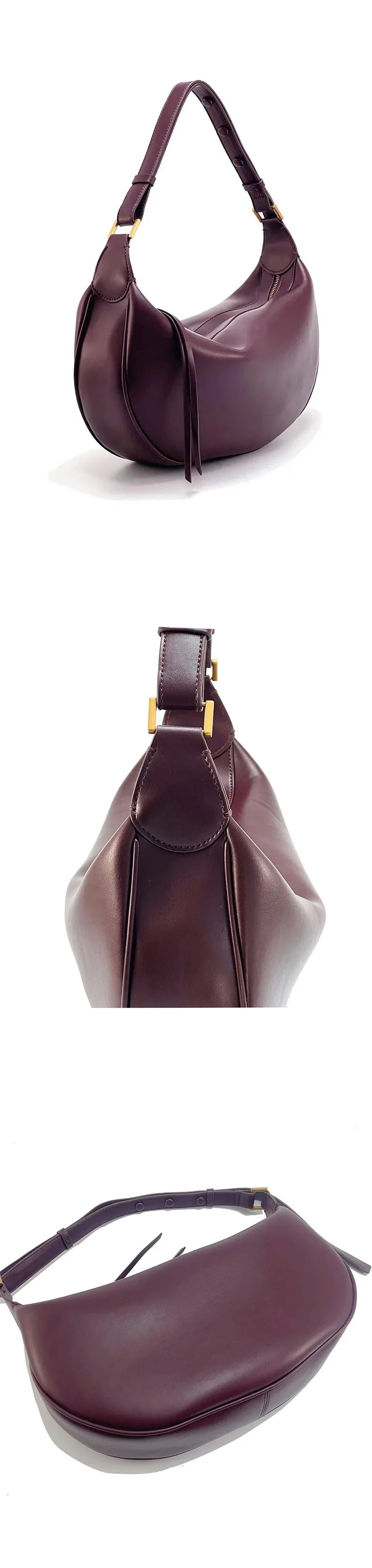 Dumpling Crescent Armpit Bag for Women Large Capacity Shoulder Bags FashionPU Leather Crossbody Bags Trendy Purse Handbag