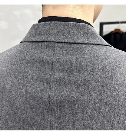 Jackets + Pants / Groom's Wedding Dress Best Fashion Mans Double -breasted Suit Blazer Trousers Male Formal Business Office Suit