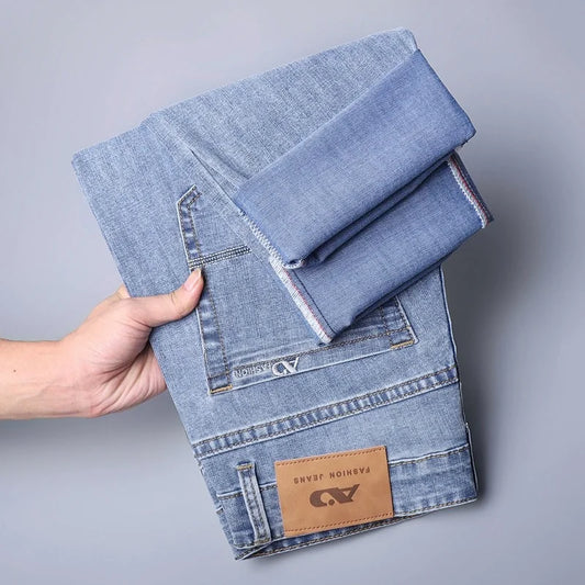 2026 Brand Best Price Comfort Straight Denim Pants Men's Jeans Business Casual Elastic Male High Quality Trousers