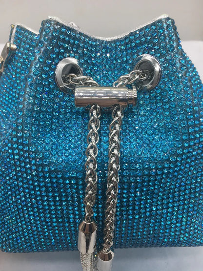 Crystal Shiny Rhinestones Diamond Evening Bag Wedding Party Clutch Purse Luxury Fashion Women Handbag Shoulder Crossbody Bag