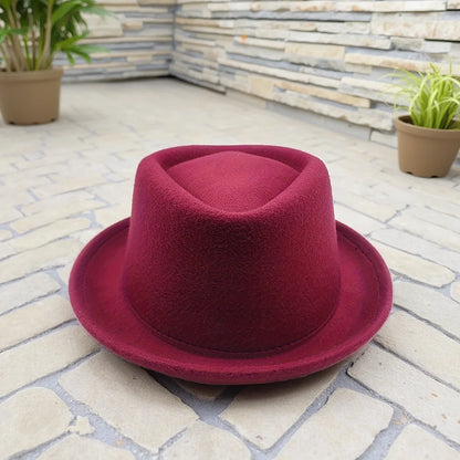 Men's small top hat retro jazz hat small brim fashionable and versatile