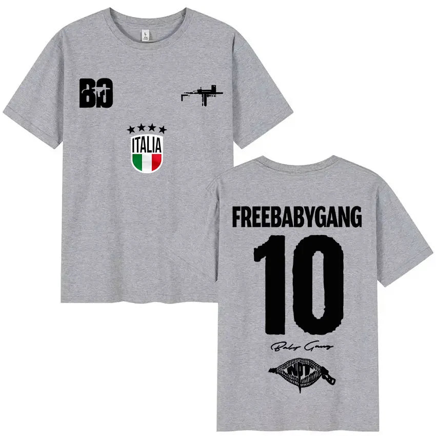 Rappeur Baby Gang Tour 2025 Album Merch T-shirts Men Women Clothing Hip Hop Oversized T Shirt Summer Casual Short Sleeve T-shirt