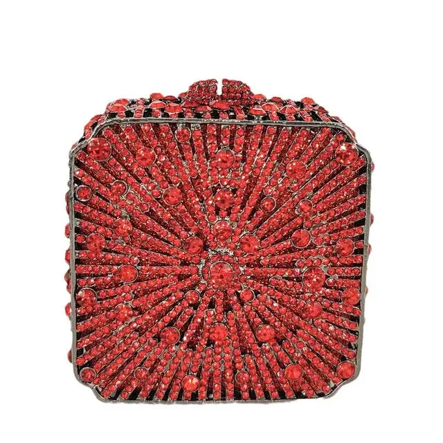 Crystal Women Evening Clutch Bag Wedding Bridal Minaudiere Box Rhinestone Handbags and Purses