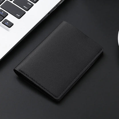 Homefish Petit portefeuille en cuir PU de couleur unie pour femme, sac à main court simple avec boutons, porte-cartes de crédit ultra fin, porte-monnaie