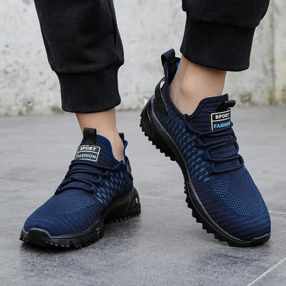 Men's Mesh Shoes Unique Grid Trend Design Breathable Comfortable Running Shoes Summer New Track  Field Basketball Sports Shoes