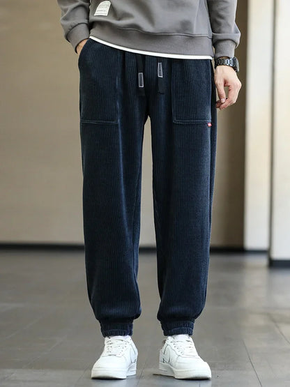 Pants Men Loose Fit Baggy Sweatpants Casual Fashion Streetwear Trend Autumn Winter Harem Joggers Trouser Male Plus SIze