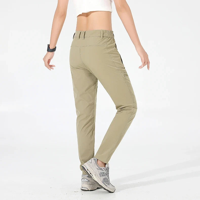Hiking Pants Women 4-Way Stretch Waterproof Summer Cargo Pants Trekking Climbing Camping Outdoor Sports Mountain Trousers