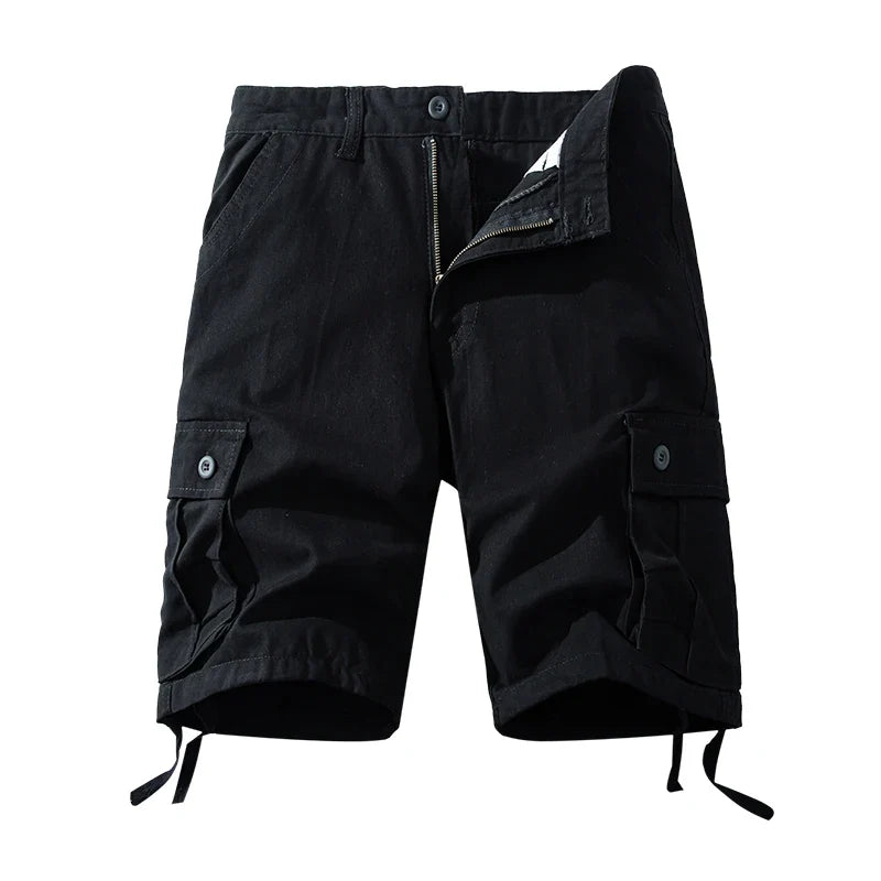 Men's Cotton Shorts Casual Sports Short Pants Tactical Bermuda Shorts American Style Knee Length Streetwear