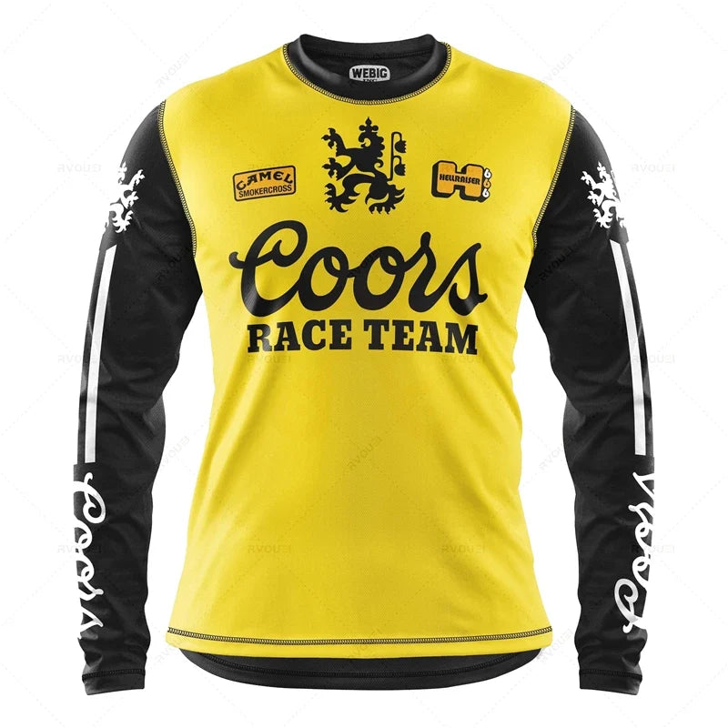 Camping Motorcycle Mountain Bike Team Downhill MTB Jersey Offroad Bicycle Locomotive Shirt Cross Country Fishing Hunting Clothes