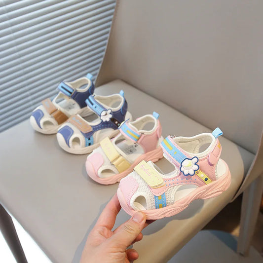 2026 Summer Girls Kids Sandals Soft Comfortable Closed Toe Protective Sandals,Cartoon Colorful Cute Shoes Kids Summer Boys Girls