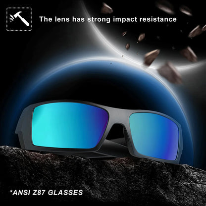 Z87 Polarized Sunglasses Men Women Wrap Around Sport Driving UV400 Retro Vintage Shield Safety Glasses 8231