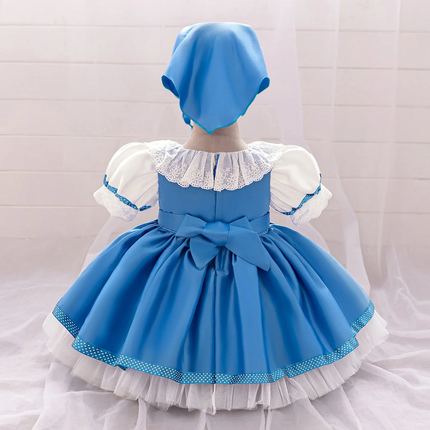 Maid Bear Party Baby Girl Dresses Toddler Lolita 1st Birthday Princess Prom Dress for Baby Bears Wedding Bridesmaids Kids Clothe