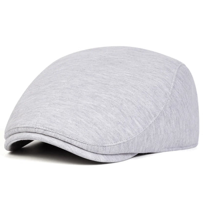 Unisex Solid Color Newsboy Caps British Painters Hats Autumn and Winter Berets Flat Peaked Cap Hip Hop Berets