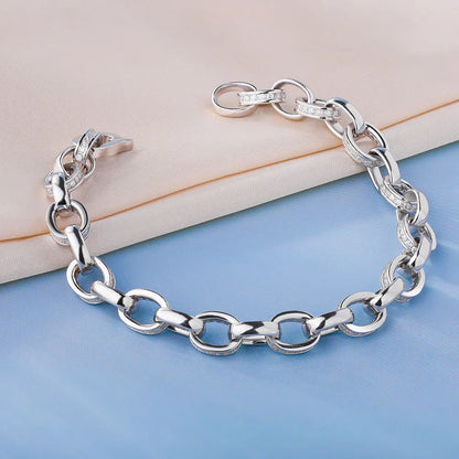 1.2mm Moissanite Tennis Bracelet with  925 Sterling Silver Cuban Link Chain Birthday Party Gifts Jewelry for Women Men