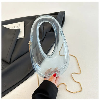 Acrylic Going Out Handbag Ins Famous Fashion Glossy Women's Dinner Bags Diagonal Span Wrist Bag Shoulder Messenger Bag